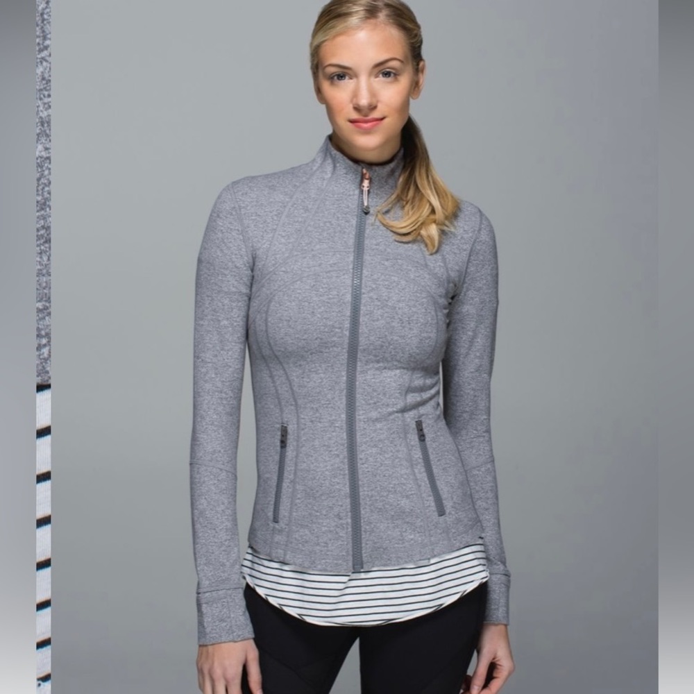 Lululemon Define Jacket Heathered Slate size 10 EUC
